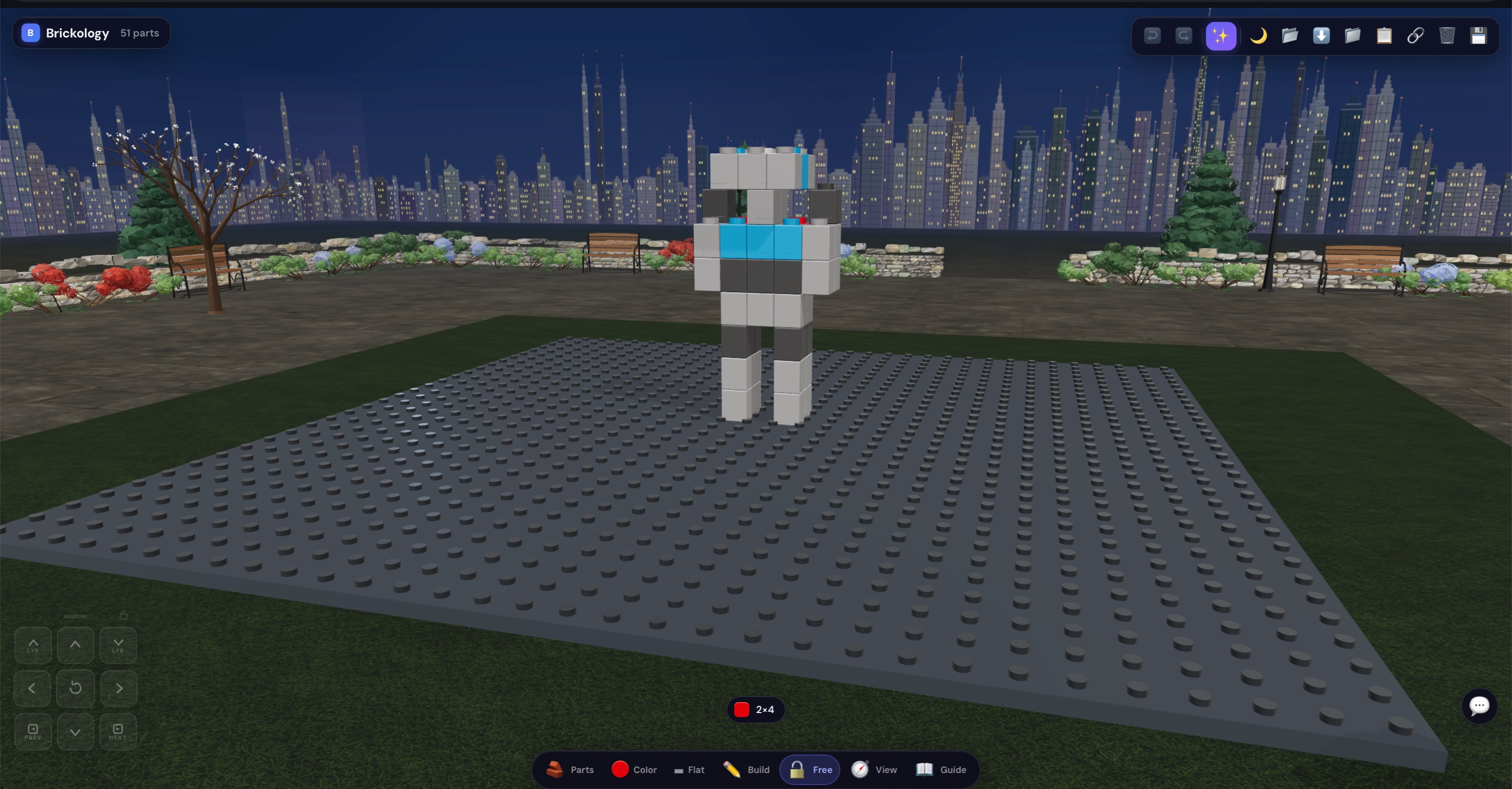 Brickology night mode with robot build